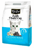 Zeolite Charcoal Ocean Wave Кит Кэт цеолитовый комкующийся наполнитель с ароматом океанского бриза купить в Москве