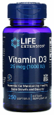 Vitamin D3, 25 мкг (1000 IU), 250 капсул купить в Москве