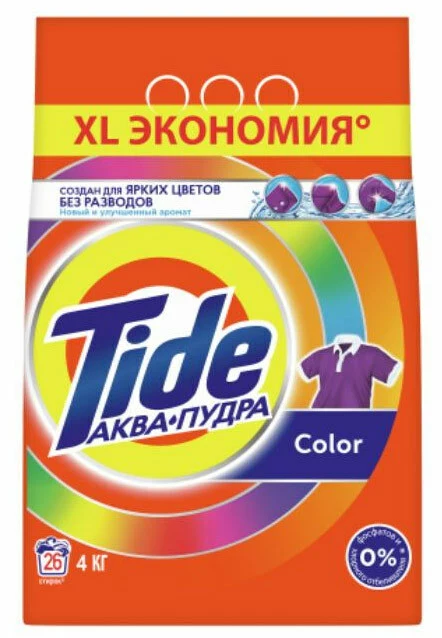 Стиральный порошок Тайд Аква-пудра Сolor автомат для цветного белья купить в Москве