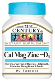 21st Century, CAL MAG ZINC +D - 90 таб. купить в Москве