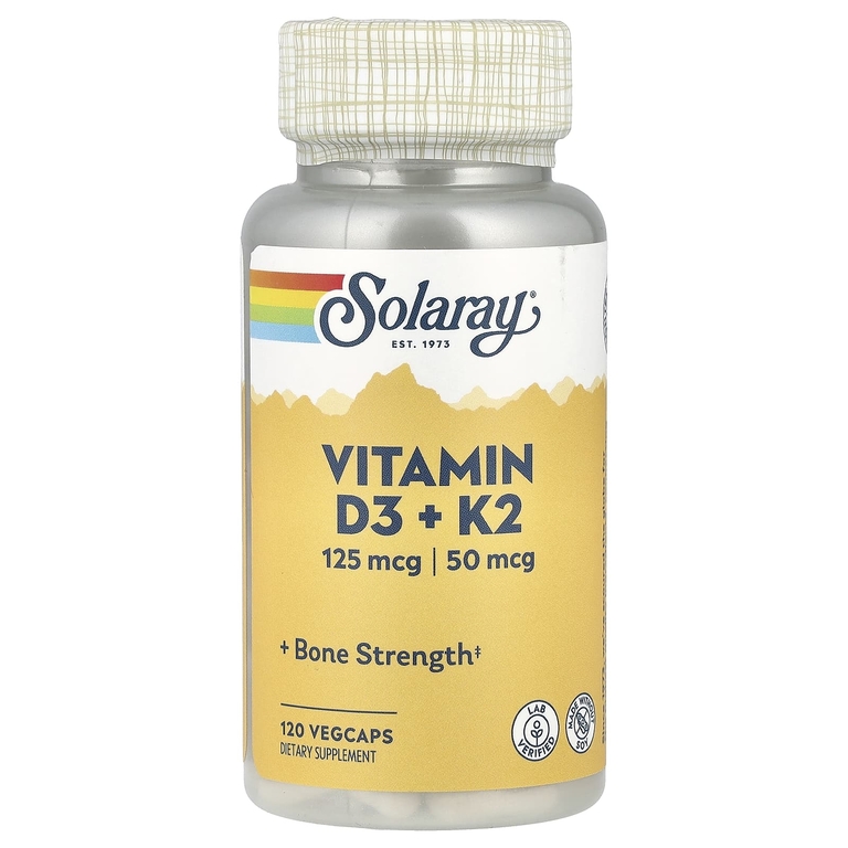 Solaray Vitamin D3 + K2 (5000 IU D3 + 50 mcg MK-7) 120 капс. купить в Москве Solaray Vitamin D3 + K2 (5000 IU D3 + 50 mcg MK-7) 120 капс. купить в Москве