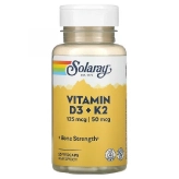 Solaray Vitamin D3 + K2 (5000 IU D3 + 50 mcg MK-7) 60 капс. купить в Москве