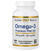 California Gold Nutrition Omega-3 Premium Fish Oil 100 капс. купить в Москве