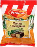 Рот Фронт Халва тахинно-арахисовая с миндалем 250 г купить в Москве